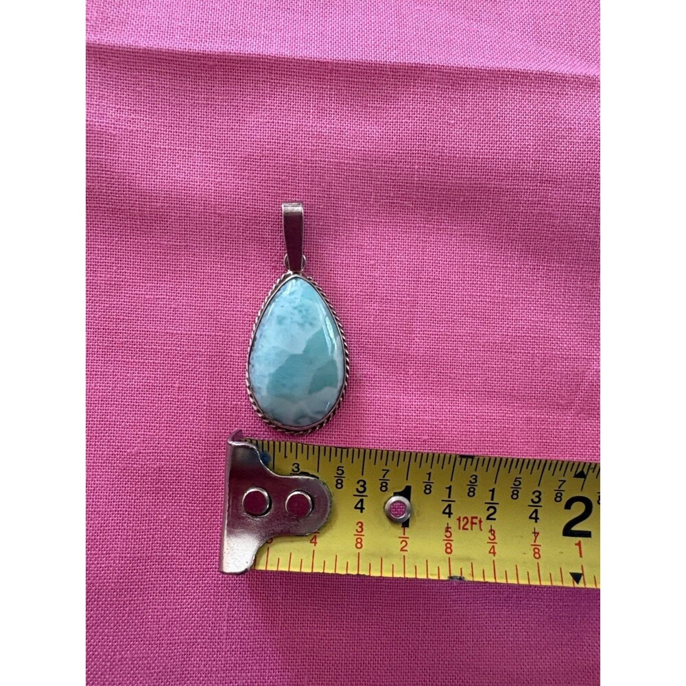 Vintage Larimar Pendant - Picture 6 of 8